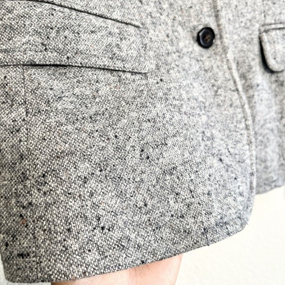 J. Crew Grey Schoolboy Donegal Tweed Blazer size 0 Jacket Style #29073 - Picture 7 of 10